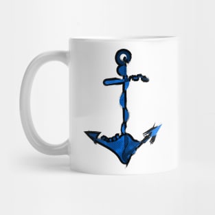 Nautical Abstract Anchor Art Mug